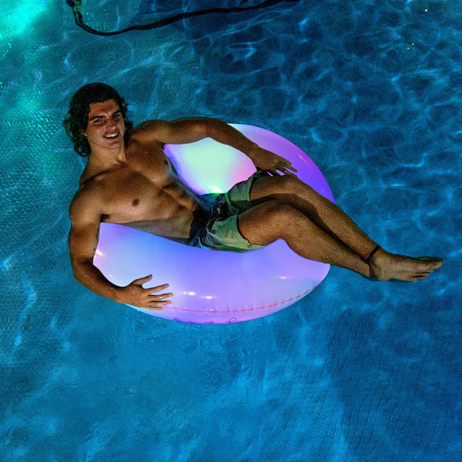 Uppblåsbar Pooltube med upplyst LED-belysning från Turbofloats